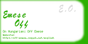 emese off business card